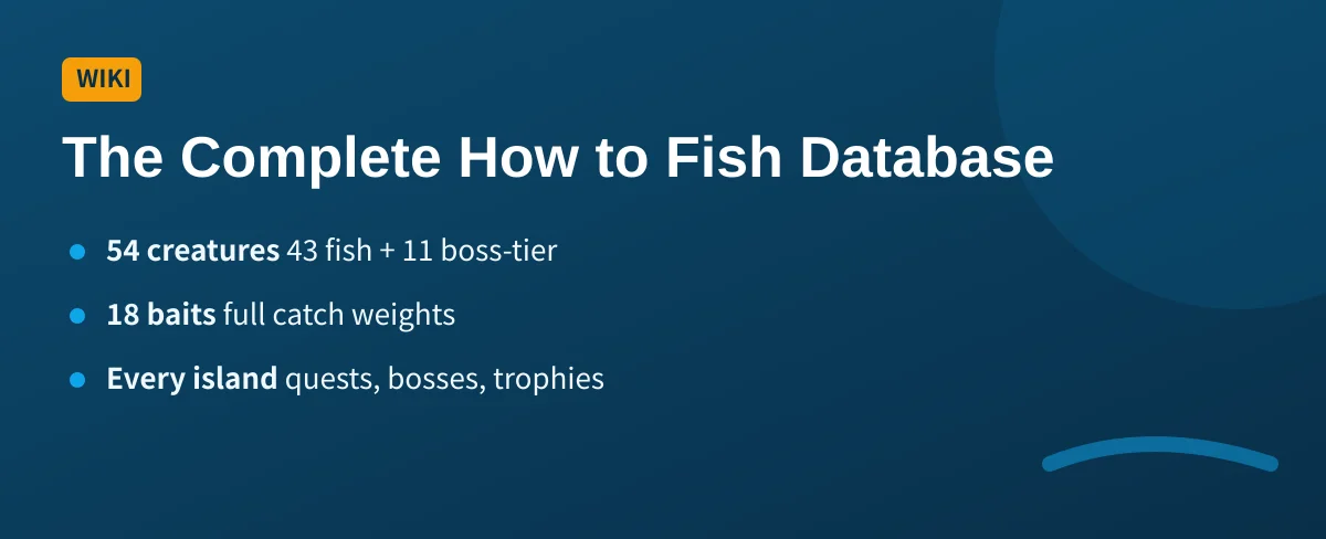 How to Fish Wiki: All 54 Creatures, Bosses & Items